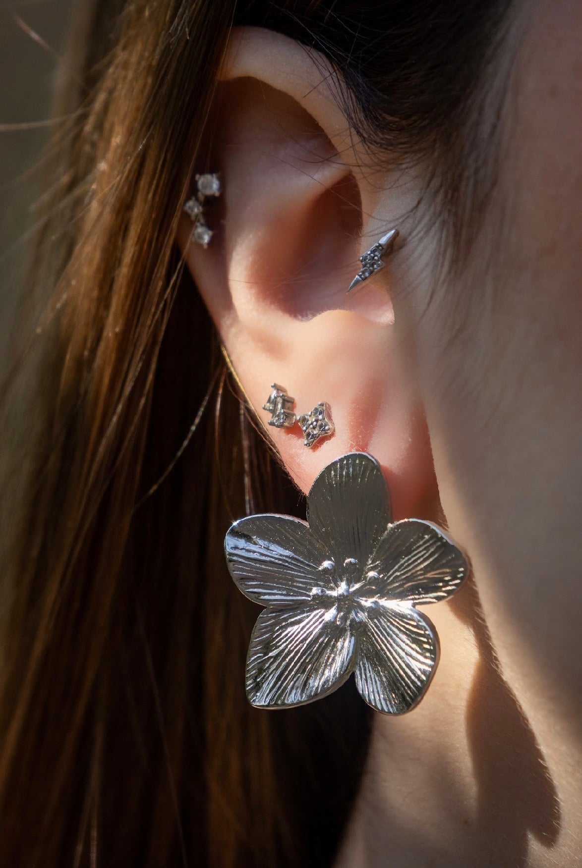 Boucle d'oreilles fleurs
